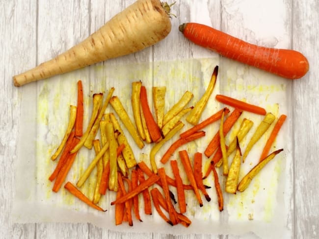 Frites au four healthy de panais et carottes