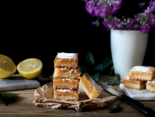 Carrés au citron Lemon bars 