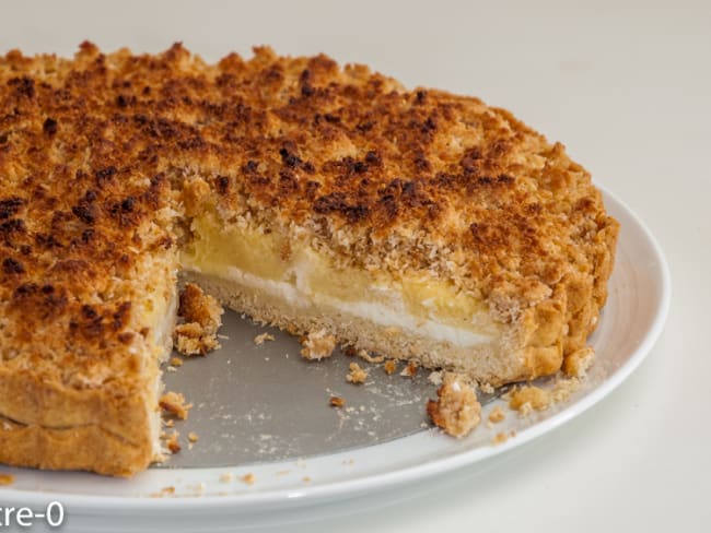 Tarte au citron, crumble coco