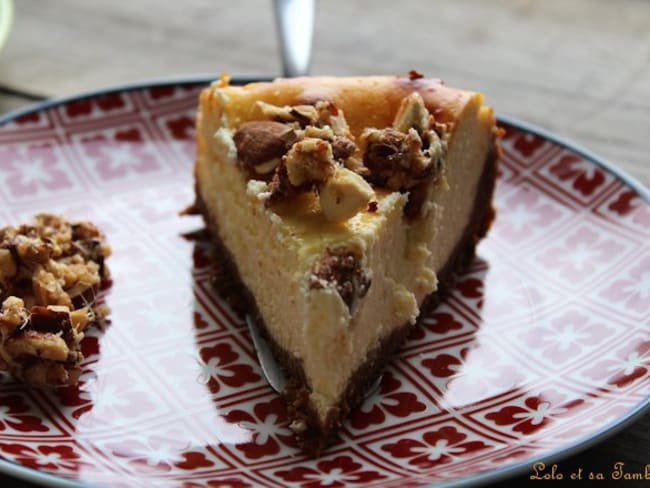 Cheesecake aux amandes caramélisées