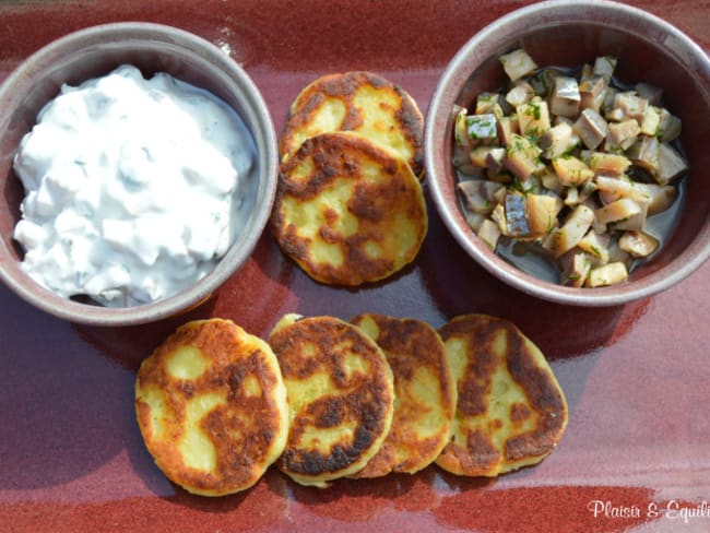 Duo de harengs et ses blinis de pomme de terre croustillants