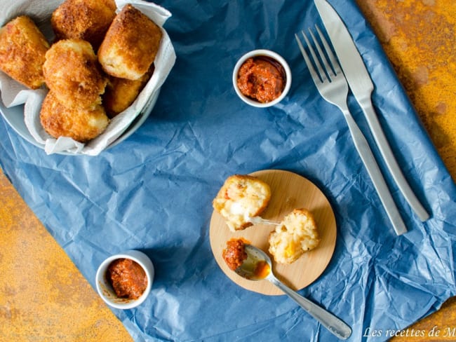 Arancinis aux poivrons et chorizo avec les restes d'un risotto