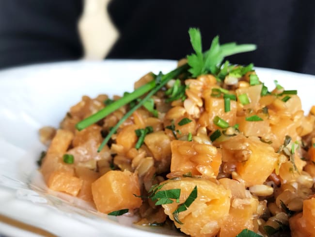 Risotto de petit épeautre au rutabaga