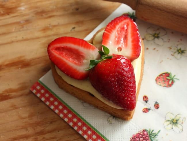 Sablé Breton à la crème vanille et aux fruits rouges