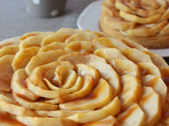 Le sablé aux pommes, à la vanille et au caramel au beurre salé