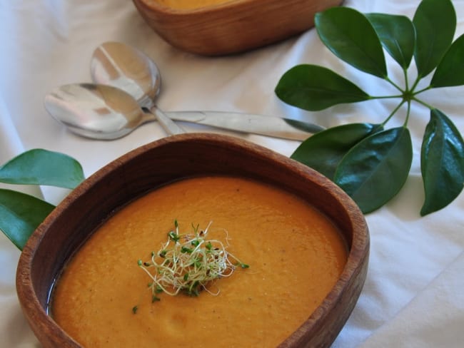 Soupe aux lentilles corail et tahin