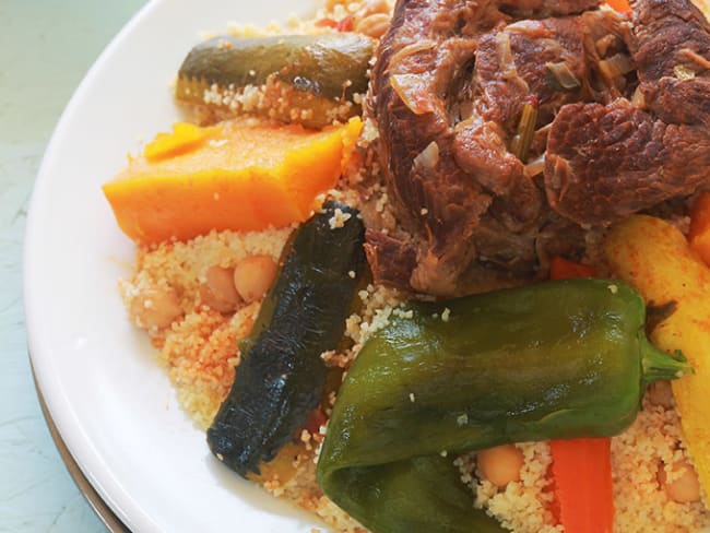 Couscous marocain aux légumes avec ou sans viande