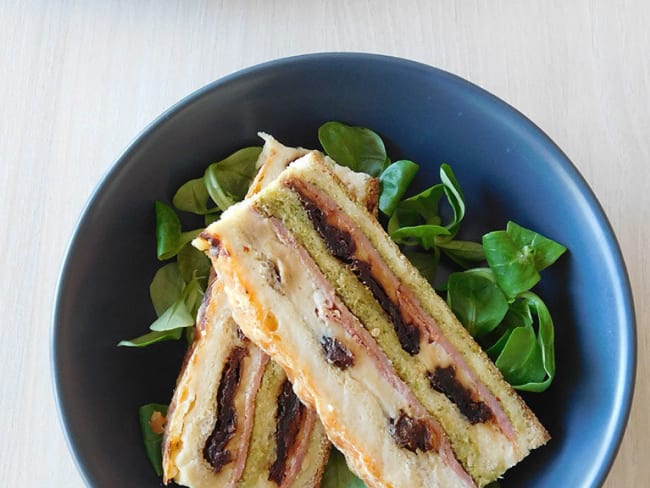 Croque-cake à l'italienne, au pesto