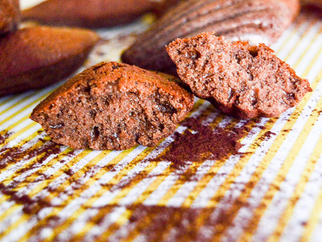 Madeleines vanille et cacao légères