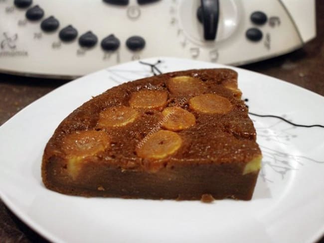 Gâteau chocolat caramel banane au thermomix facile et rapide