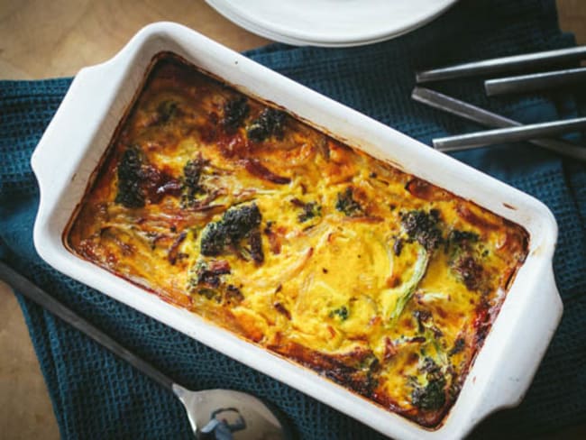 Flan au brocoli et au curcuma