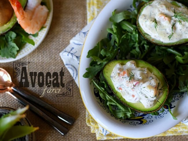 Avocats farcis aux crevettes et surimi