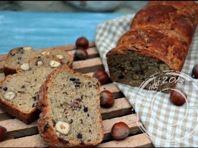 Pain aux noisettes et fèves de cacao - sans œufs