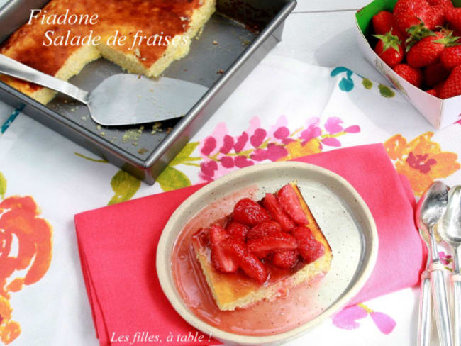 Fiadone, salade de fraises