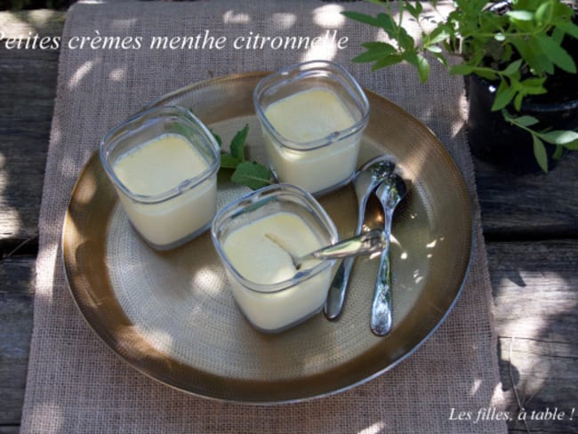 Petites crèmes menthe et verveine citronnelle