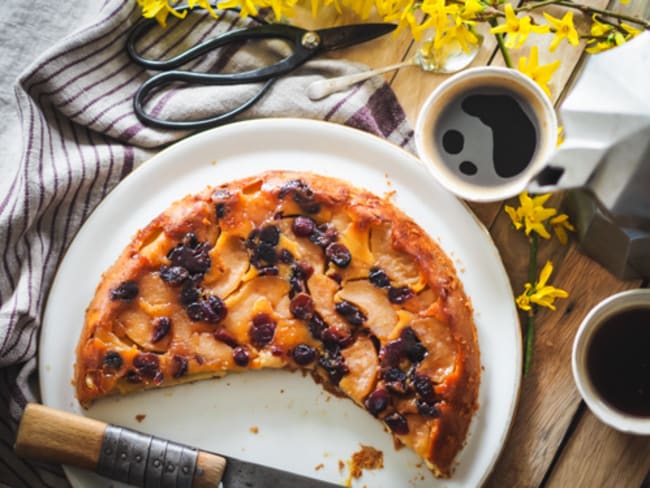 Flognarde aux pommes et aux cranberries (ou flaugnarde)