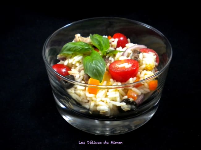 Salade de riz façon niçoise