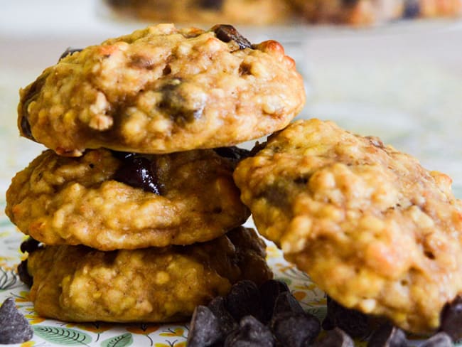 Cookies banane, avoine, beurre de cacahuète