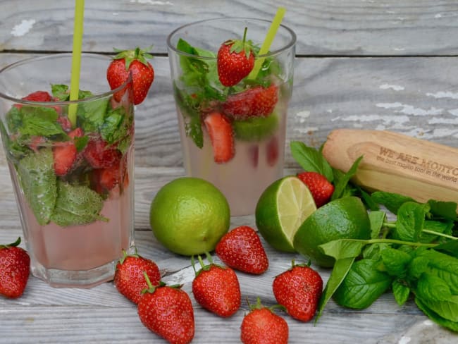 Cocktail Mojito à la fraise
