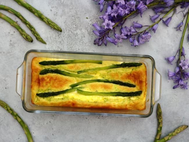 Clafoutis aux asperges vertes et parmesan