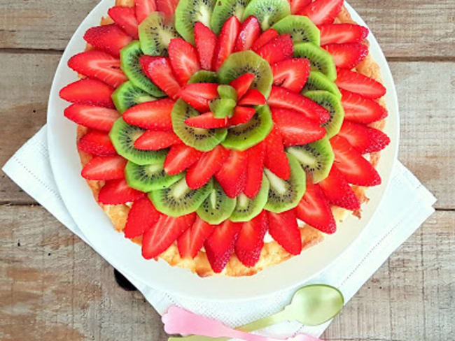 Tarte fraises et kiwis