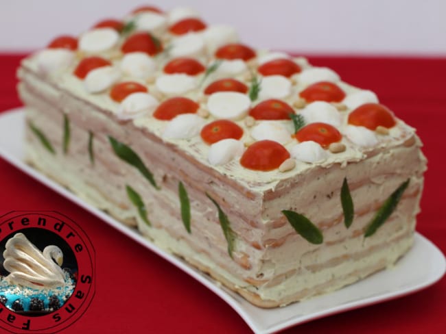 Sandwich cake tomates mozzarella