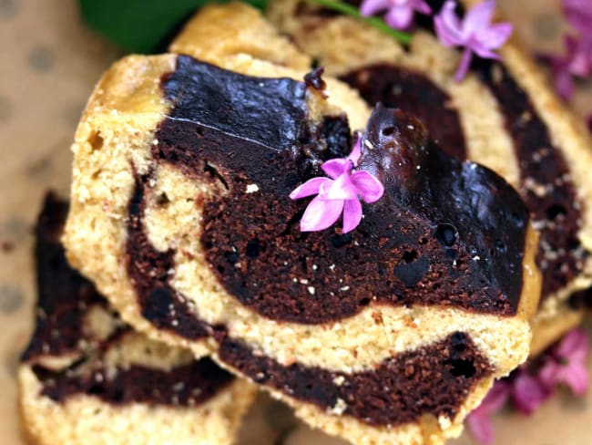 Cake marbré à la vapeur douce