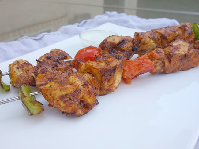 Brochettes de poulet Tandoori