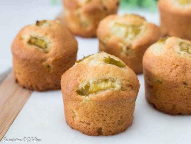 Muffins à la rhubarbe