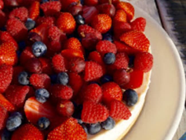 Cheesecake aux fruits rouges sans cuisson