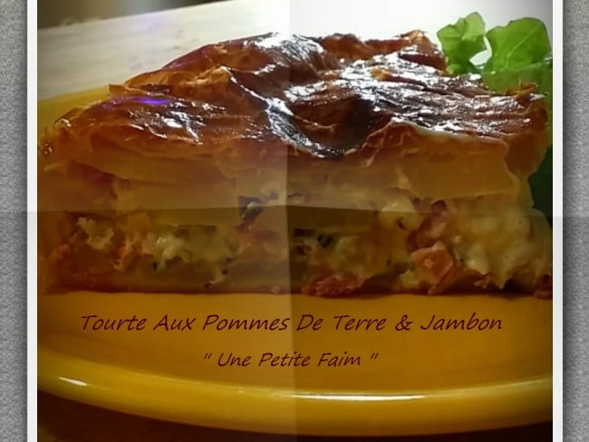 Tourte aux pommes de terre et jambon