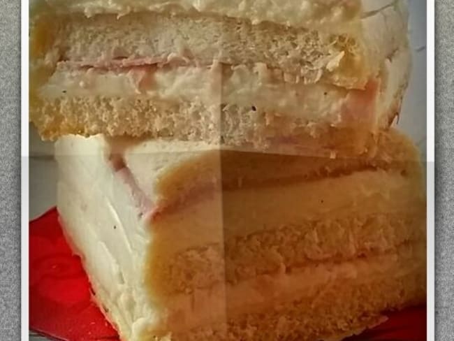 Croque cake au jambon