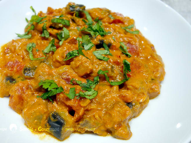 Curry végétarien d'aubergines