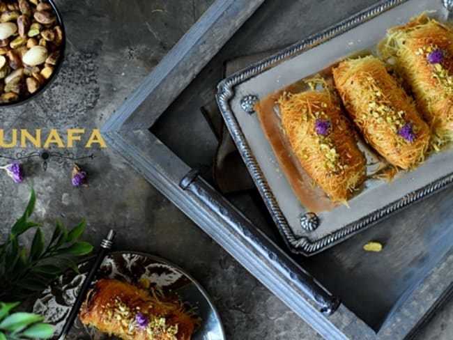 Konafa au fromage ricotta (ktayef libanaise)