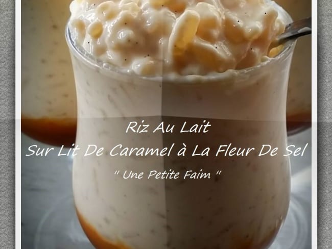 Riz au lait sur lit de caramel à la fleur de sel