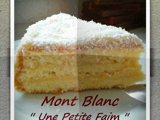 Mont blanc : un gâteau Antillais à La Crème De Noix De Coco