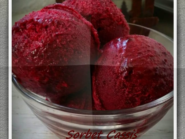 Sorbet cassis fait maison