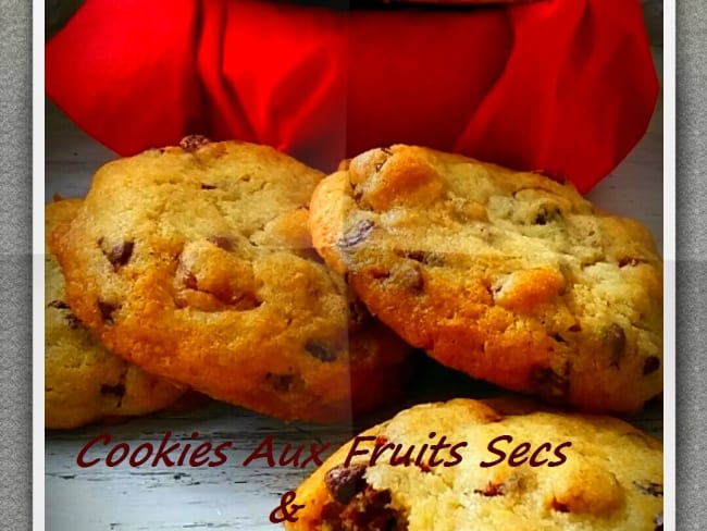 Cookies aux fruits secs et pépites de chocolat