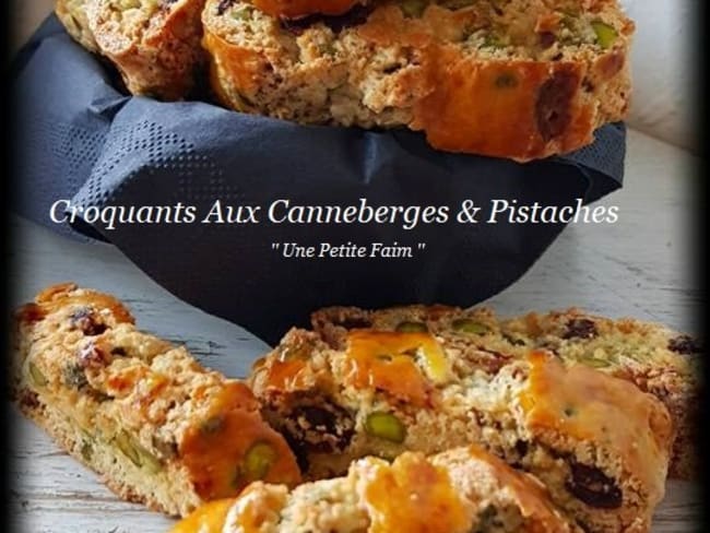 Croquants aux canneberges et pistaches