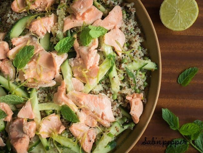 Salade de quinoa au saumon