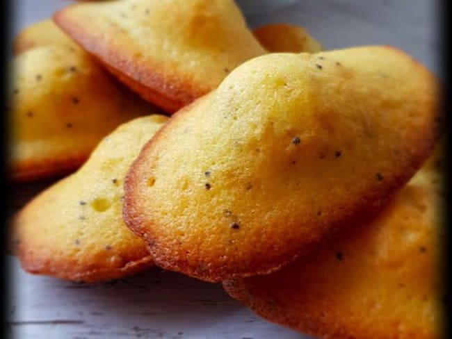 Madeleines au citron, pavot et sésame