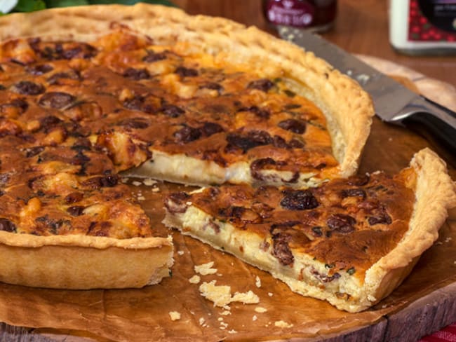 Tarte francomtoise à la cancoillotte et au kirsch