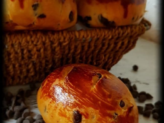 Petits pains au lait et pépites de chocolat