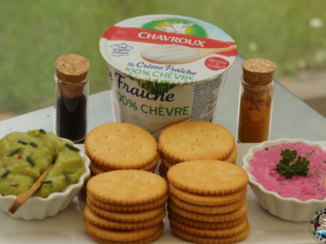 Dip express avocat ou betterave à  la crème fraîche de chèvre