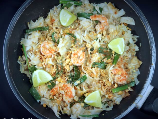 Pad thaï aux crevettes et au porc