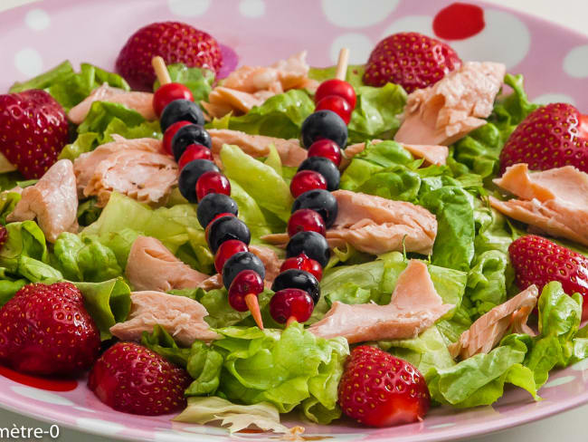 Salade de saumon aux fraises