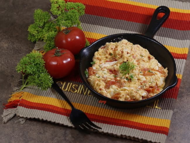 Brouillade de tomates aux saveurs du sud