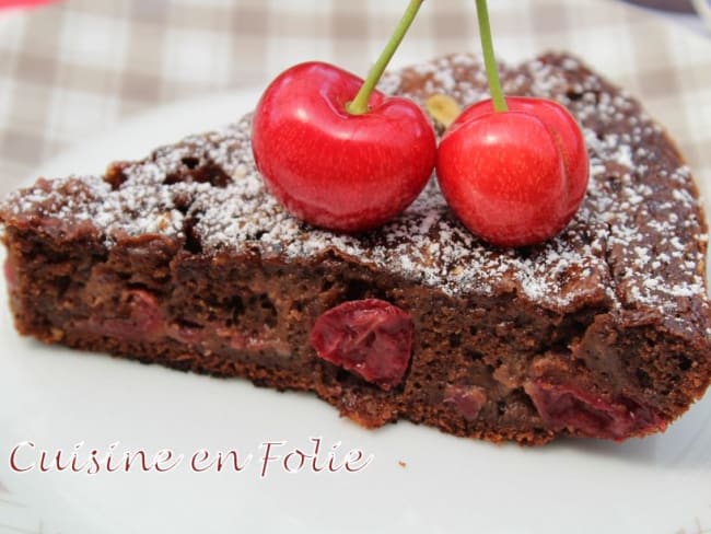 Mon moelleux chocolat-cerise à la poêle