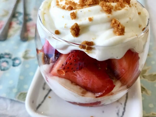 Trifle fraises-spéculoos