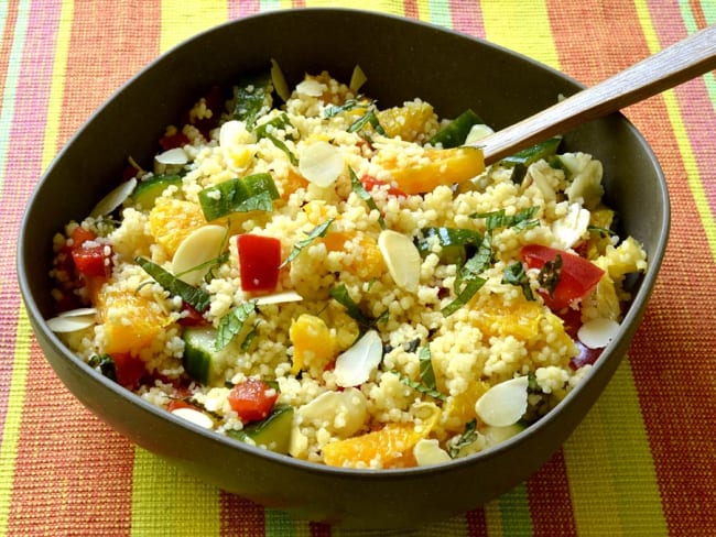 Salade de couscous à l'orange et à la menthe